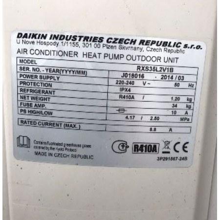 Резервни части за климатик DAIKIN FTXS35K, FVXS35FV1B, RXS35L2V1B Резервни части за климатик DAIKIN FTXS35K, FVXS35FV1B, RXS35L2V1B