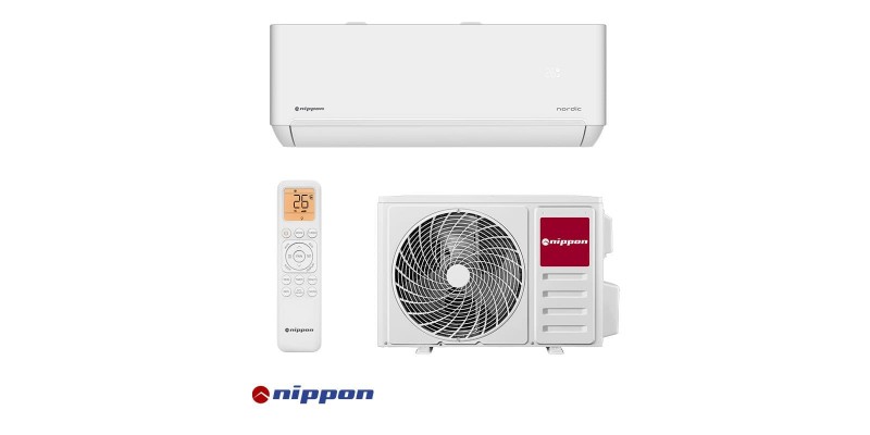 Инверторен климатик Nippon NPC 09 T-PRO NORDIC 9000 BTU – отопление при –25°C, Wi-Fi управление